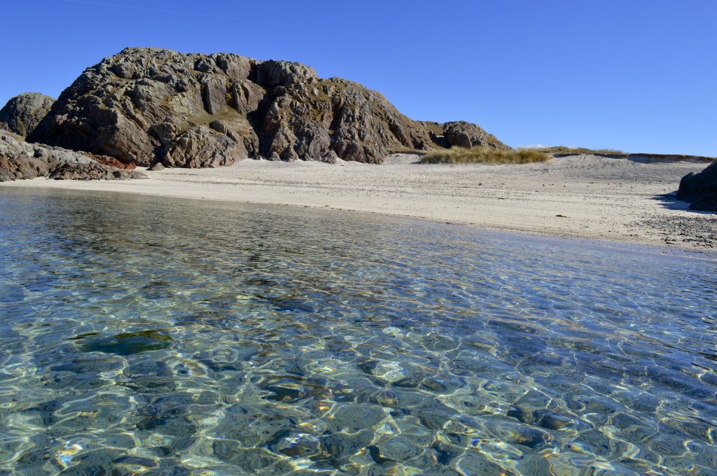 Sandy beaches are hidden away, around Iona's varied coast
